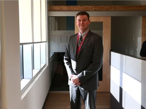 Stephen Maybury, Skyxe Saskatoon Airport President and CEO, at the newly renovated Skyxe Saskatoon Airport Maintenance Operations Centre (MOC) in Saskatoon, Sask. on January 16, 2018.