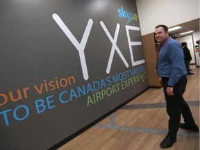 Eric Desnoyers, Facilties Manager, gives a tour of the Skyxe Saskatoon Airport newly renovated Maintenance Operations Centre (MOC) in Saskatoon, Sask. on January 16, 2018.