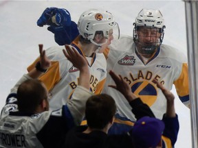 The Saskatoon Blades have won three straight to maintain a WHL Eastern Conference wild-card position with 14 games remaining in the regular season.