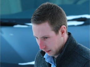 Sheldon Stanley, Gerald Stanley's son, Stanley arrives at Battleford Court of Queen's bench on Jan. 31, 2018, for Day 3 of the second-degree murder trial. Gerald Stanley has pleaded not guilty to a second-degree murder charge in the 2016 shooting death of Colten Boushie.