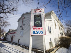 The Christ the Healer Gospel Church is pictured on the corner of Ave F and 21st street in Saskatoon, SK on Saturday, January 6, 2018.