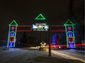 Various light displays are seen at the Enchanted Forest at the Saskatoon Zoo in Saskatoon, Sask. on Thursday, Nov. 16, 2017.