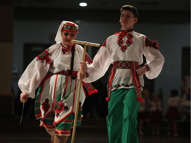 Dancers perform during the Ukrainian New Year's Eve celebration at TCU Place in Saskatoon, SK on Saturday, January 20, 2018.