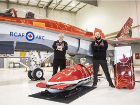 Saskatoon's Josh Dornan, a graphic design student studying at George Brown College, designed the sleds for the Olympic bobsleigh and skeleton teams. His design is based on that of the Canada 150 CF-18 Demo Hornet, which was designed by Jim Belliveau.