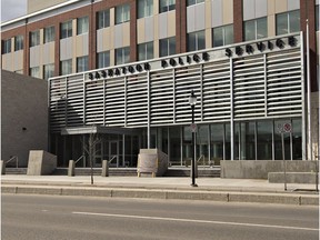 The Saskatoon police station on 25th Street East.