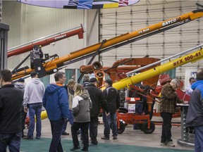 Auger Alley at the 2016 edition of the Western Canadian Crop Production Show in Saskatoon.