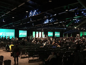 The view from the floor of the Saskatchewan Party leadership convention on Saturday, Jan. 27, 2018.