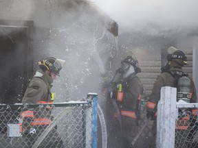 SASKATOON,SK--FEBRUARY 06 2018-0206-NEWS-FIRE- Saskatoon Fire Department respond to a house fire at 415 Avenue I south  in Saskatoon, SK on Tuesday, February 6, 2018.