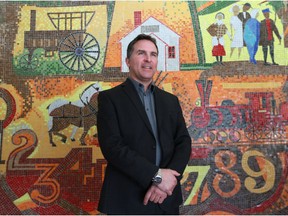 Patrick Maze, President of the Saskatchewan Teachers' Federation, stands for a photo in Saskatoon on February 6, 2018.