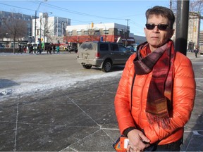 Brenda Duhaime, who lost her husband to suicide in August of 2017, says she wants disciplinary action taken after the Workers Compensation Board found her husband's employment at the RM of Parkdale contributed to his mental health issues and eventual suicide. She's seen in downtown Saskatoon on Feb. 6, 2018. (Morgan Modjeski/The Saskatoon StarPhoenix)
