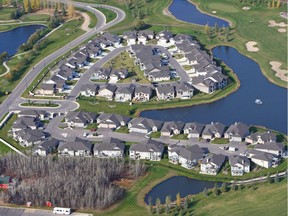 This October 2010 aerial photo shows part of The Willows neighbourhood in Saskatoon.