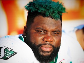 The Saskatchewan Roughriders released offensive lineman Derek Dennis on Tuesday.