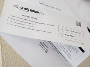 A mail-in ballot for the upcoming Saskatchewan NDP leadership race.