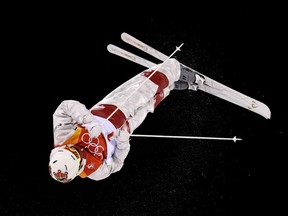 Mikael Kingsbury competes in the men's moguls final at the Pyeongchang Olympics on Feb. 12.