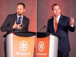 Ryan Meili (left) and Trent Wotherspoon are running for Saskatchewan NDP leadership.