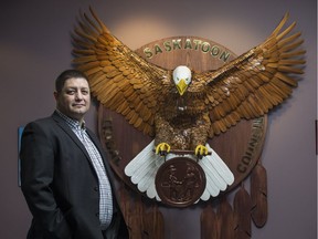 Saskatoon Tribal Council Chief Mark Arcand stands for a photograph in the lobby of the Saskatoon Tribal Council office in Saskatoon, SK on Thursday, January 18, 2018.