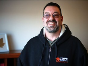 CUPE 8443 president Scott Barrett is pleased that the Saskatoon Public School Division is hiring back 10 educational assistants due to additional funding from the provincial government for the rest of the 2017-18 school year, in Saskatoon, SK on March 14, 2018.