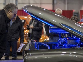 A gunslinger inspired 1963 Mercury at the Draggins Car Show at Prairieland Park  in Saskatoon, SK on Friday, March 30, 2017.