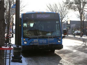 The latest update for the city's bus rapid transit system suggests exclusive bus-only lanes will be considered for stretches of Broadway Avenue, Third Avenue downtown and College Drive in Saskatoon on November 7, 2017.