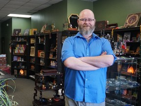 Ryan Giesinger inside Practical Magick and Curio Shoppe, the boutique that caters to the magical, unusual and everything in between. (Erin Petrow/ Saskatoon StarPhoenix)