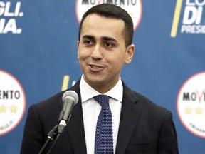 Five Stars Movement candidate premier Luigi Di Maio attends a press conference at the Five Stars electoral headquarter on March 5, 2018 in Rome, Italy. (Franco Origlia/Getty Images)