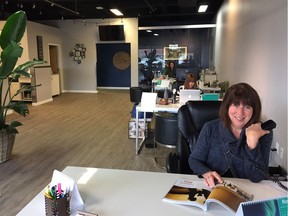 Barbara Crowe, owner of Ixtapa Travel Saskatoon, sits in the travel agency's brand new location at the College Park Mall on March 16, 2018. (Erin Petrow/Saskatoon StarPhoenix)