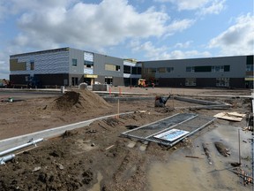 École Wascana Plains School, which was a P3 project, shown under construction in Regina on Aug. 8, 2016.