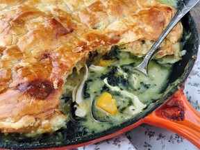 Skillet Chicken Pot Pie with Kale and Butternut Squash (Renee Kohlman) (for Saskatoon StarPhoenix Bridges Food, April 6, 2018)