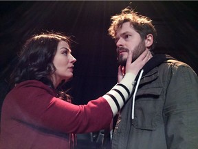 New Saskatoon theatre company devoted to Saskatchewan premieres Chasing our Tales launches with Where it Hurts by Wendy Lockman. Starring Anna Seibert and Jaron Francis (pictured) with Melanie Doerr and Bruce McKay.