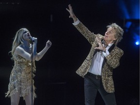 Rod Stewart performs at SaskTel Centre in Saskatoon, April 4, 2018.