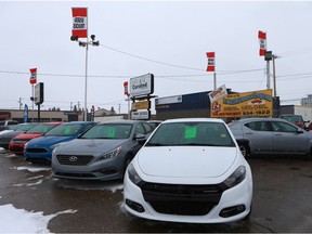 SASKATOON, SK - Used cars for sale sit in the Village Auto lot in Saskatoon, Sask., on April 10, 2018. For In the 2018 Saskatchewan budget, the PST exemption that applied to used car sales will be lifted. The PST will now apply to private auto sales of vehicles over $5,000. However, the exemption will still apply to vehicle sales between immediate family members.
