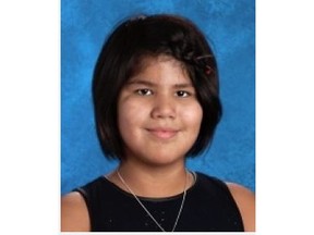 Kaidace Tony-Squirrel was last seen leaving her school on April 9, 2018. Saskatoon Police Service handout.