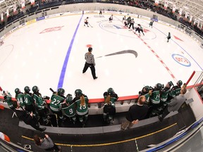 The Saskatoon Stars take on the Metro Boston Pizza at the Esso Cup in Bridgewater, N.S. on Wednesday, April 25, 2018.