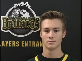 Humboldt Broncos player Jacob Leicht, who is from Humboldt, Saskatchewan.