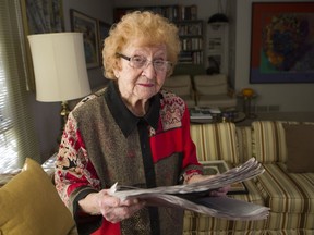 Jeanne Walters poses for a photograph in her home on Tuesday, November 16th, 2015.