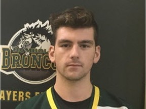 Humboldt Broncos player Layne Matechuk, who is from Colonsay, Saskatchewan.