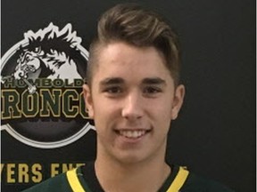 Humboldt Broncos player Morgan Gobeil, who is from Humboldt, Saskatchewan.