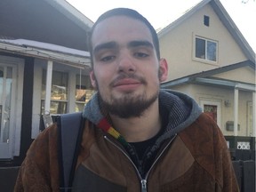 Spring Gagne, 20, was called to a house in the 500 block of Avenue G South in Saskatoon on Monday April 2, 2018 because his friend was with someone who had overdosed on drugs. Gagne carries a Naloxone kit and administered the drug to two people. (Andrea Hill/Saskatoon StarPhoenix)