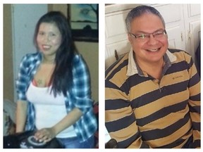 Sheritta Kahpeaysewat (left) is charged with second-degree murder in connection with the death of 54-year-old Colin Sutherland (right).