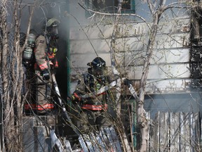 Saskatoon fire and Saskatoon police responded to a house fire at 225 Avenue L South in Saskatoon, Sask. on May 2, 2018.