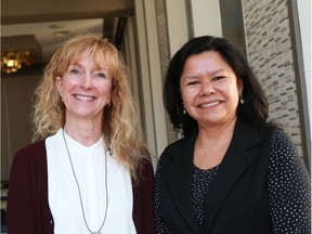 Dr. Patti McDougall, Vice Provost, Teaching, Learning and Student Experience at the University of Saskatchewan and Dr. Jacqueline Ottmann, Vice Provost, Indigenous Engagement at the University of Saskatchewan. May 2, 2018.