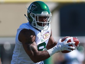 Marcus Thigpen is still going hard at the Riders' training camp despite facing a two-game suspension for a positive drug test.