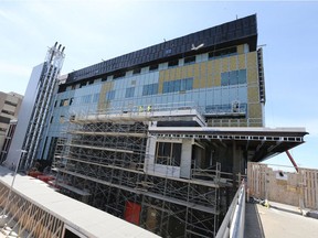 The now renamed Children's Hospital of Saskatchewan building can be seen under construction in Saskatoon on May 30, 2017.