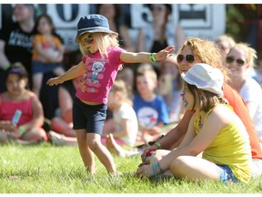 BESTPHOTO SASKATOON, SK - June 4, 2017 -  Alynne Michaud, age 3, dances to a Fred Penner song at the PotashCorp Children's Festival in Saskatoon on June 4, 2017. (Michelle Berg / Saskatoon StarPhoenix)