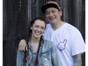 Ian and Justine Campeau at there farm near Perth, Ontario. May 11, 2018.