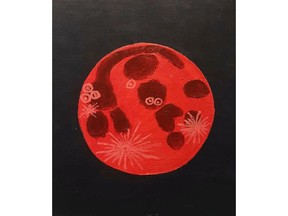 Blood Moon by Jack Coggins is on display at St. Thomas More Gallery.