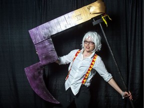 Shana Dosch of Estevan was dressed as Juuzou Suzuya from the anime television series Tokyo Ghoul during Regina Fan Expo, held at Evraz Place on May 5, 2018.