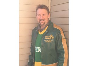 Michigan resident Dave Shyiak has got his old hockey jacket back recently -- the same one he had when he played with the Humboldt Broncos decades ago. (Contributed Photo for the Saskatoon StarPhoenix)