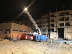 A second fire broke out at the site of a hotel under construction at 2815 Lorne Ave. on Wednesday night. A large fire damaged the structure on April 18, nearly a month earlier.