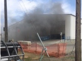 Members of the Saskatoon Fire Department contained a fire involving machinery and cardboard at the Loraas Recycling facility in Saskatoon in just over two hours. The fire broke out in the afternoon Monday, May 7, 2018.